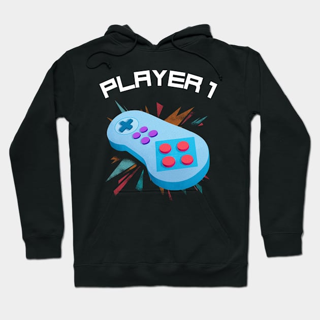 Player 1 Matching Design Hoodie by PlimPlom